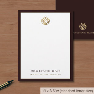 Modernes Luxus-Logo Briefbogen