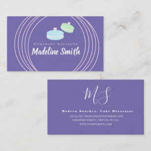 Modernes Macaron-Logo für hausgemachte Bäckerei-Br Visitenkarte