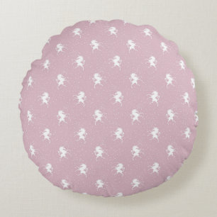 Modernes Mädchen-Design Rundes Kissen
