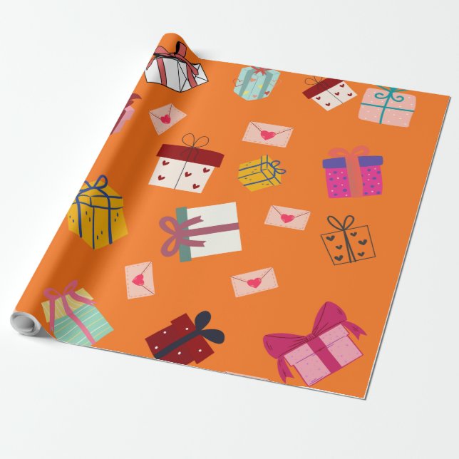 Modernes mädchenhaftes Geburtstag Geschenkpapier (Ungerollt)