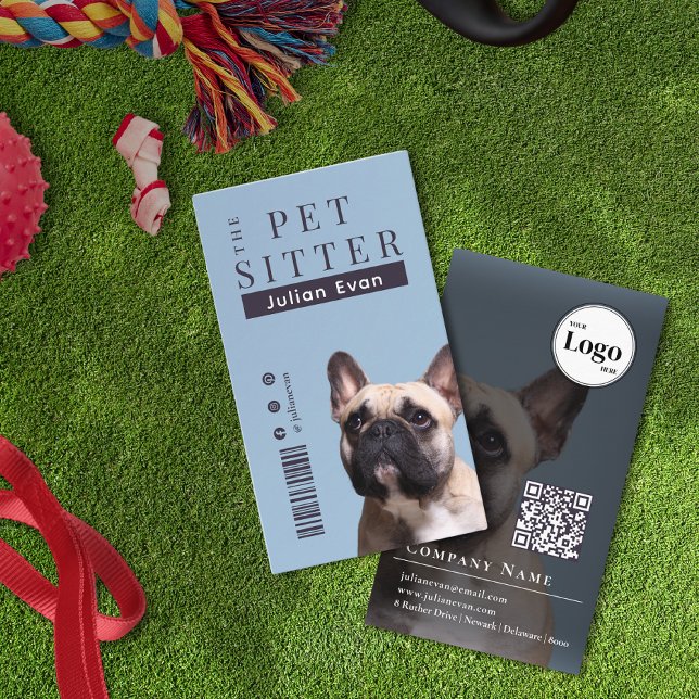 Modernes Magazin Cover Dog Trainer Pet Sitter Visitenkarte (Modern Magazine Cover Dog Trainer Pet Sitter Business Card )