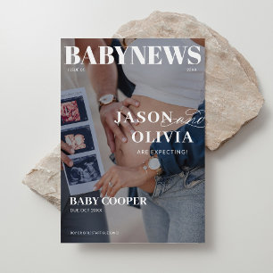 Modernes Magazin Cover Pregnancy Ankündigung