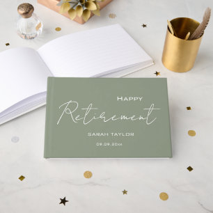 Modernes Magazin Green Happy Rente Personalisiert Gästebuch
