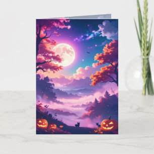 Modernes magisches Halloween Karte