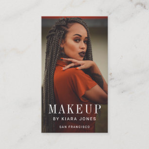 Modernes Makeup Artist Foto Business Visitenkarte