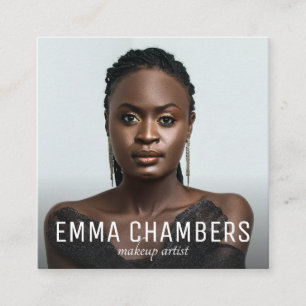 Modernes Makeup-Artist-Foto Quadratische Visitenkarte