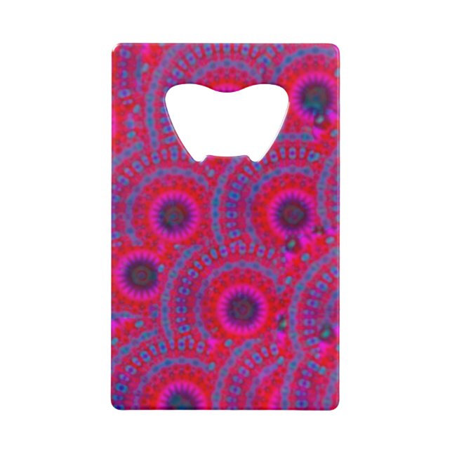 MODERNES MANDALA ROSE FARBE PINK GELDBEUTEL FLASCHENÖFFNER (Vorderseite)