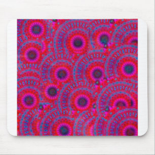 MODERNES MANDALA ROSE FARBE PINK MOUSEPAD