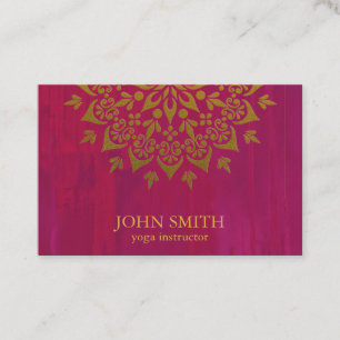 Modernes Mandala Yoga Instructor Business Ca Visitenkarte