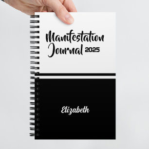 Modernes Manifestationsblatt für minimale Kalligra Notizbuch