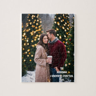 Modernes Manimal l Christmas Couple Foto Puzzle
