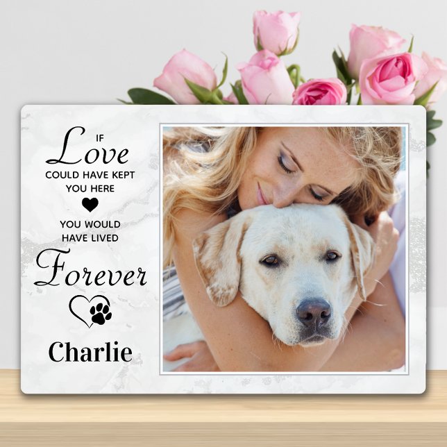 Modernes Marbour Custom Foto Dog Pet Memorial Fotoplatte (Von Creator hochgeladen)