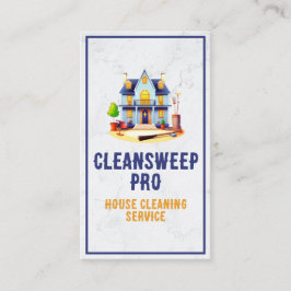 Modernes Marbour House Reinigungsservice-Logo Visitenkarte