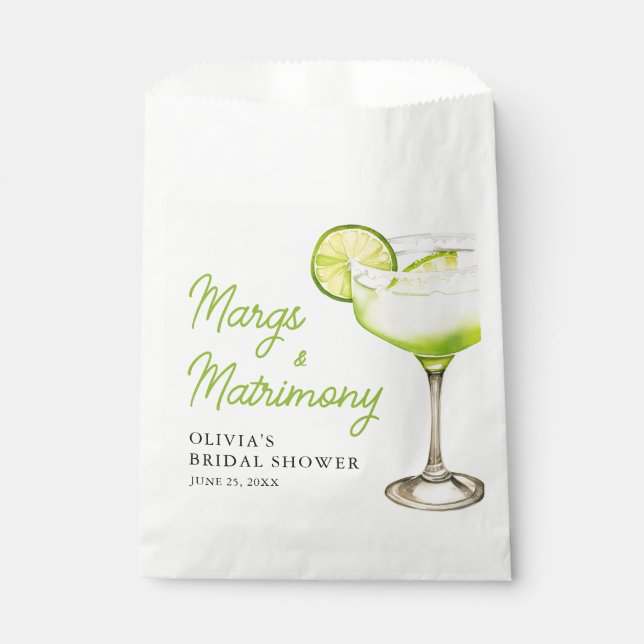 Modernes Margs & Matrimons Cocktail Brautparty Geschenktütchen (Vorderseite)