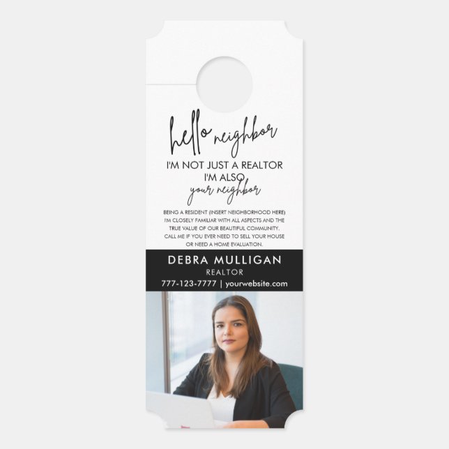 Modernes Marketing für Real Anwesen Door Hanger Türanhänger (Vorderseite)