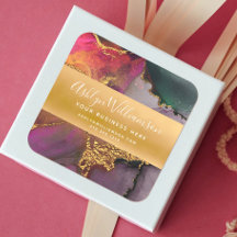 Modernes Marmor Aquarellgold Rosa lila grün