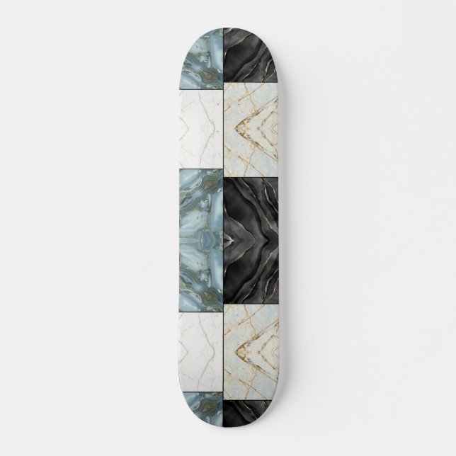 modernes Marmormuster Skateboard (Vorne)