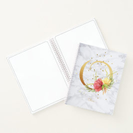 Modernes Marmorwasser goldenes Monogramm Letter O Notizbuch