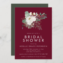 Modernes Marsala Winter Floral Bouquet Brautparty