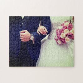 Modernes, maßgeschneidertes Hochzeitskuppel-Foto Puzzle