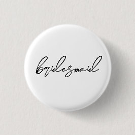 Modernes Matching Bridesmaid Bach Party | Schwarz Button