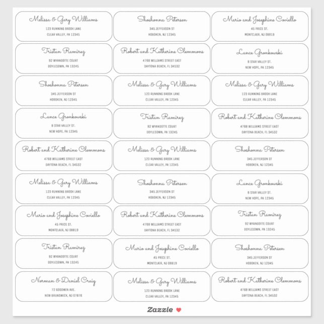 Modernes MCM Gästetikett Aufkleber (Blatt)