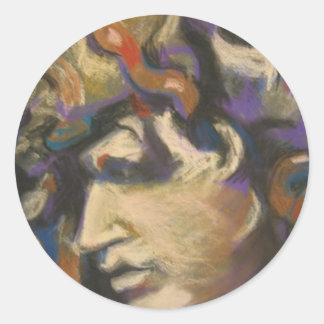 Modernes Medusa-Sticker Runder Aufkleber