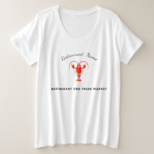 Modernes Meeresfrüchte-Restaurant & Market Crayfis Große Größe T-Shirt