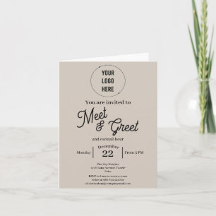 Modernes Meeting und Begrüßung Business minimalist Einladung