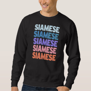 Modernes, mehrfarbiges Textsymbol Sweatshirt