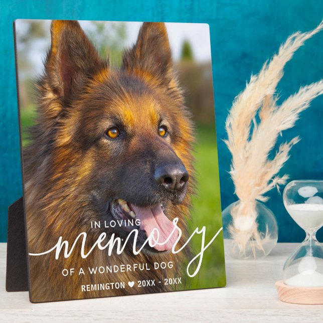 Modernes Memorial für Haustiere Personalisiert in  Fotoplatte (Von Creator hochgeladen)