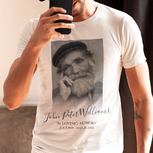 Modernes Memorial für Personalisiertes Foto Tri-Blend Shirt