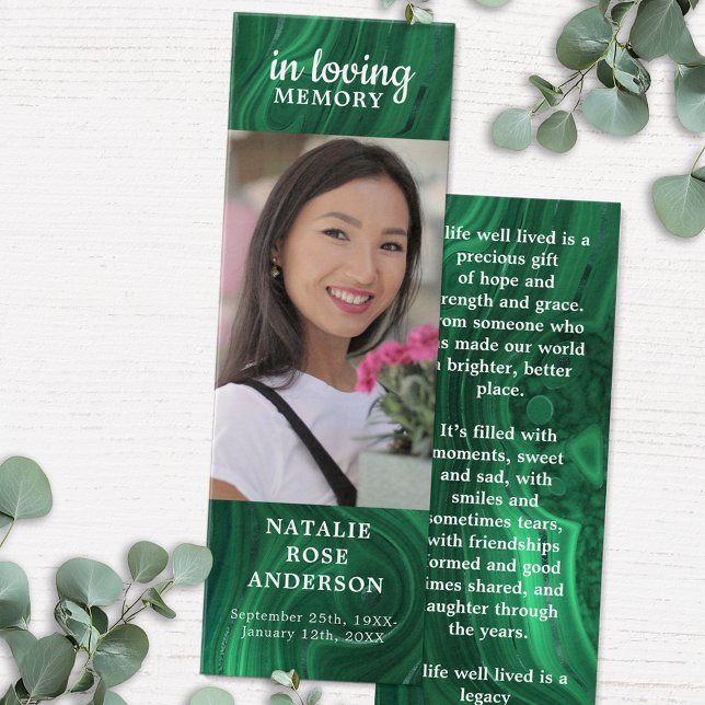 Modernes Memorial Gedicht Smaragdbeerdigung Leseze (Von Creator hochgeladen)