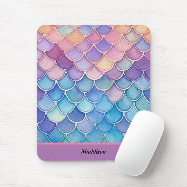 Modernes Mermaid-Muster Mousepad (Mit Mouse)