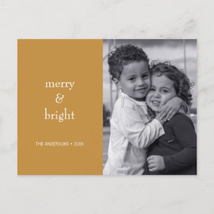 Modernes Merry & Bright Gold Weihnachten Foto