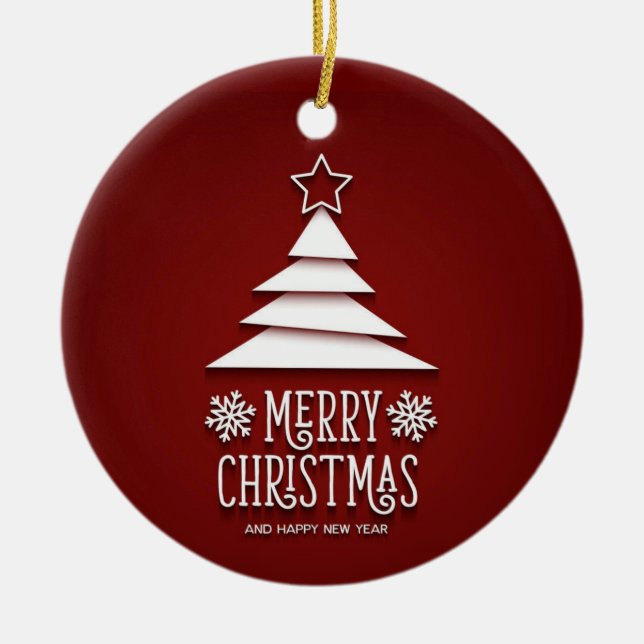 MODERNES "MERRY CHRISTMAS" Ornament (Vorne)