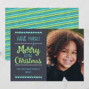 Modernes Merry Little Weihnachten Niedliches Limon