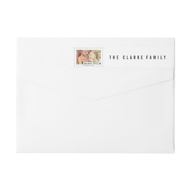 Modernes Merry | Urlaub Foto Rücksendeadresse (Rückseite)