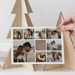 Modernes Merry   Weihnachtsfoto Collage Feiertagskarte