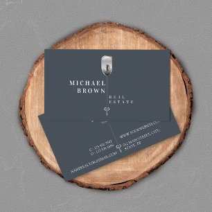 Modernes metallisches Anwesen Visitenkarte