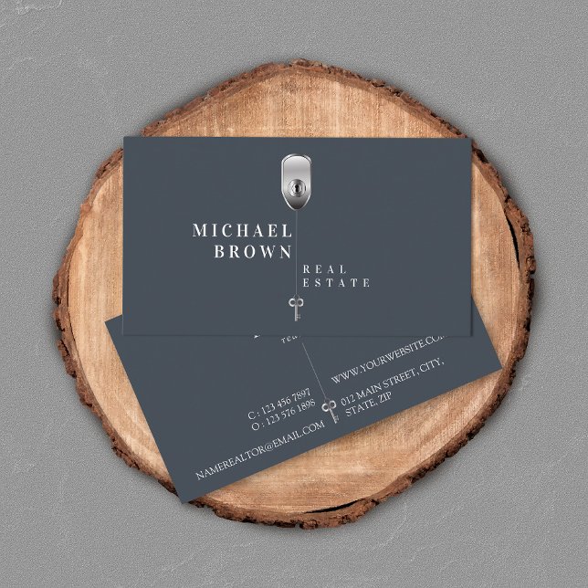 Modernes metallisches Anwesen Visitenkarte (Von Creator hochgeladen)