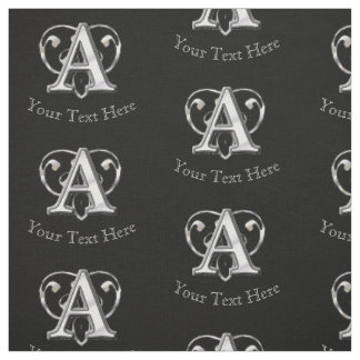 Modernes Metallisches Monogramm (A) Stoff