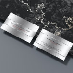 Modernes, metallisches Silber-Design aus rostfreie Visitenkarte