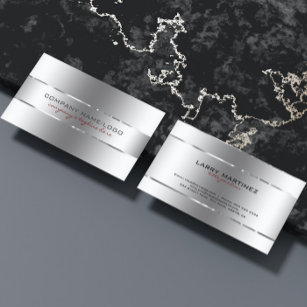 Modernes, metallisches Silber-Design aus rostfreie Visitenkarte