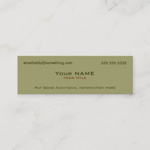 Modernes Militär Green Mini Visitenkarte