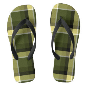 Modernes Militärmodell Tartan Muster Flip Flops