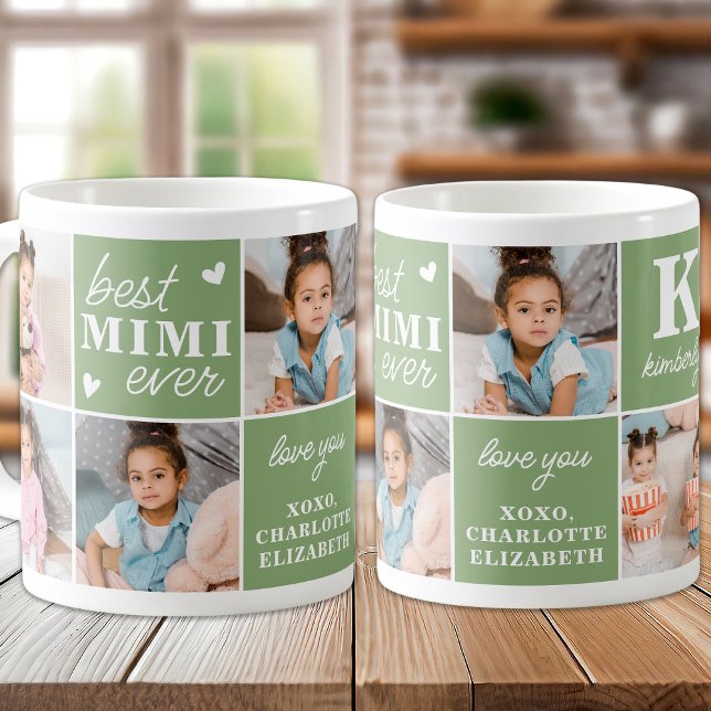Modernes MIMI Personalisiert Großmutter 7 Multi-Fo Kaffeetasse (Von Creator hochgeladen)