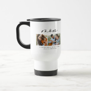 Modernes Mindest-Multi-Foto-Script-Mama-Geschenk Reisebecher
