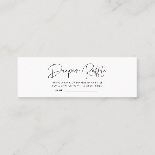 Modernes Mini-Mini-Mini-Duschdiapier Mini Visitenkarte (Vorderseite)