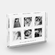 Modernes Minimal 6 Gittermatte Schwarz-Weiß-Foto